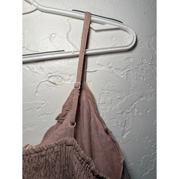 Sim & Sam pink babydoll ruffle tiered mini dress womens large cottagecore boho - Picture 4 of 9